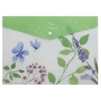 ПАПКА-КОНВЕРТ А4, НА КНОПКЕ ARABESKI: ГОЛУБАЯ BM.3968-14 BUROMAX