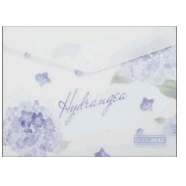 ПАПКА-КОНВЕРТ НА КНОПКЕ A5 BUROMAX ARABESKI HYDRANGEA МАТОВЫЙ НЕПРОЗРАЧНЫЙ ПЛАСТИК