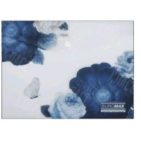 ПАПКА-КОНВЕРТ НА КНОПКЕ A5 BUROMAX ARABESKI МАТОВАЯ ПОЛУПРОЗРАЧНАЯ ТЕМНО-СИНЯЯ