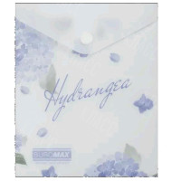ПАПКА-КОНВЕРТ НА КНОПКЕ A6 BUROMAX ARABESKI HYDRANGEA МАТОВЫЙ НЕПРОЗРАЧНЫЙ ПЛАСТИК BM.3922-30
