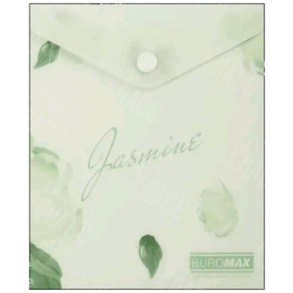 ПАПКА-КОНВЕРТ НА КНОПКЕ A6 BUROMAX ARABESKI JASMINE МАТОВЫЙ НЕПРОЗРАЧНЫЙ ПЛАСТИК BM.3922-38