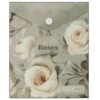 ПАПКА-КОНВЕРТ НА КНОПКЕ A6 BUROMAX ARABESKI ROSES МАТОВЫЙ НЕПРОЗРАЧНЫЙ ПЛАСТИК BM.3922-20
