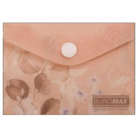 ПАПКА-КОНВЕРТ НА КНОПКЕ A7 BUROMAX ARABESKI BLOOM МАТОВЫЙ НЕПРОЗРАЧНЫЙ ПЛАСТИК BM 3923-46
