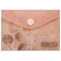ПАПКА-КОНВЕРТ НА КНОПКЕ A7 BUROMAX ARABESKI BLOOM МАТОВЫЙ НЕПРОЗРАЧНЫЙ ПЛАСТИК BM 3923-46