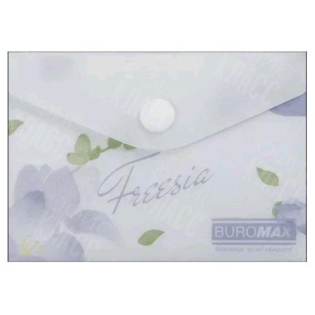 ПАПКА-КОНВЕРТ НА КНОПКЕ A7 BUROMAX ARABESKI FREESIA МАТОВЫЙ НЕПРОЗРАЧНЫЙ ПЛАСТИК BM 3923-26