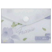 ПАПКА-КОНВЕРТ НА КНОПКЕ A7 BUROMAX ARABESKI FREESIA МАТОВЫЙ НЕПРОЗРАЧНЫЙ ПЛАСТИК BM 3923-26