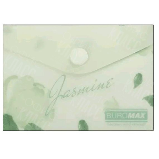 ПАПКА-КОНВЕРТ НА КНОПКЕ A7 BUROMAX ARABESKI JASMINE МАТОВЫЙ НЕПРОЗРАЧНЫЙ ПЛАСТИК BM 3923-38