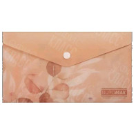 ПАПКА-КОНВЕРТ НА КНОПКЕ DL BUROMAX ARABESKI BLOOM, МАТОВЫЙ НЕПРОЗРАЧНЫЙ ПЛАСТИК