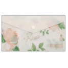 ПАПКА-КОНВЕРТ НА КНОПКЕ DL BUROMAX ARABESKI ROSES МАТОВЫЙ НЕПРОЗРАЧНЫЙ ПЛАСТИК