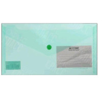 ПАПКА-КОНВЕРТ НА КНОПКЕ DL BUROMAX TRAVEL ПРОЗРАЧНАЯ ЗЕЛЕНАЯ