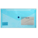 ПАПКА-КОНВЕРТ НА КНОПКЕ DL BUROMAX TRAVEL ПРОЗРАЧНАЯ СИНЯЯ