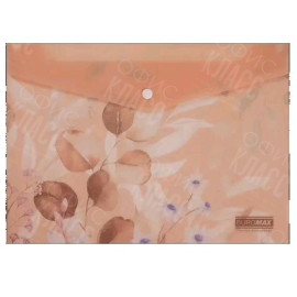 ПАПКА-КОНВЕРТ НА КНОПКЕ А4 BUROMAX ARABESKI BLOOM, МАТОВЫЙ НЕПРОЗРАЧНЫЙ ПЛАСТИК BM.3943-46