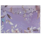 ПАПКА-КОНВЕРТ НА КНОПКЕ А4 BUROMAX ARABESKI LAVENDULA, МАТОВЫЙ НЕПРОЗРАЧНЫЙ ПЛАСТИК BM.3943-48