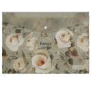 ПАПКА-КОНВЕРТ НА КНОПКЕ А4 BUROMAX ARABESKI ROSES, МАТОВЫЙ НЕПРОЗРАЧНЫЙ ПЛАСТИК BM.3943-20