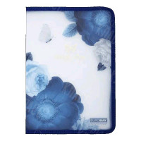 ПАПКА-КОНВЕРТ НА МОЛНИИ А4 BUROMAX ARABESKI МАТОВАЯ ПОЛУПРОЗРАЧНАЯ ТЕМНО-СИНЯЯ