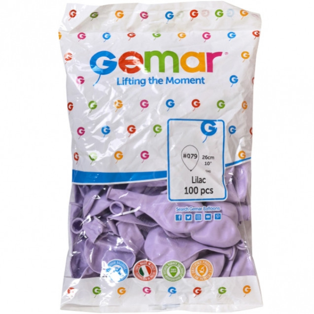 ШАРИКИ 10 ПАСТЕЛЬ "НЕЖНО-СИРЕНЕВЫЙ" G90/079 97917