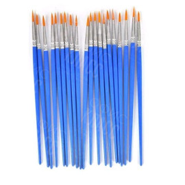 КИСТЬ НЕЙЛОН FLAT BLUE