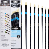 НАБОР КИСТЕЙ ХУДОЖЕСТВЕННЫХ ПРОФЕССИОНАЛЬНЫЙ 8ШТ ДЛЯ МАСЛЯНЫХ КРАСОК30СМ LO59088-1