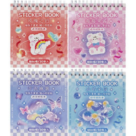 НАБОР НАКЛЕЕК В БЛОКНОТЕ "STICKER BOOK", 30 Л., XM-TZ8691