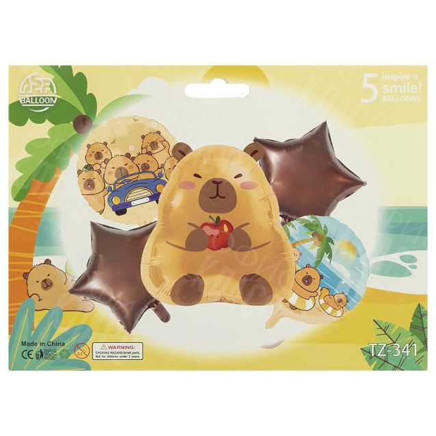 НАБОР ВОЗДУШНЫХ ШАРОВ 5ШТ ДЛЯ СОЗДАНИЯ ФОТОЗОНЫ 1404-28/TZ-341