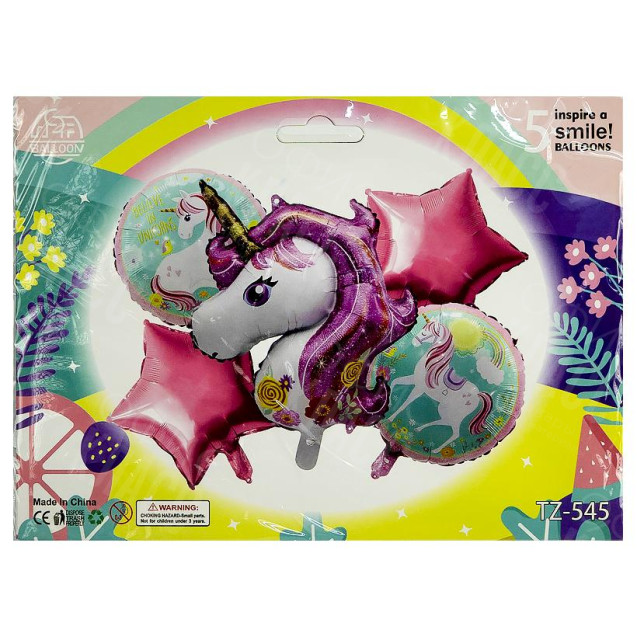 НАБОР ВОЗДУШНЫХ ШАРОВ 5ШТ ДЛЯ СОЗДАНИЯ ФОТОЗОНЫ 1404-39/TZ-545