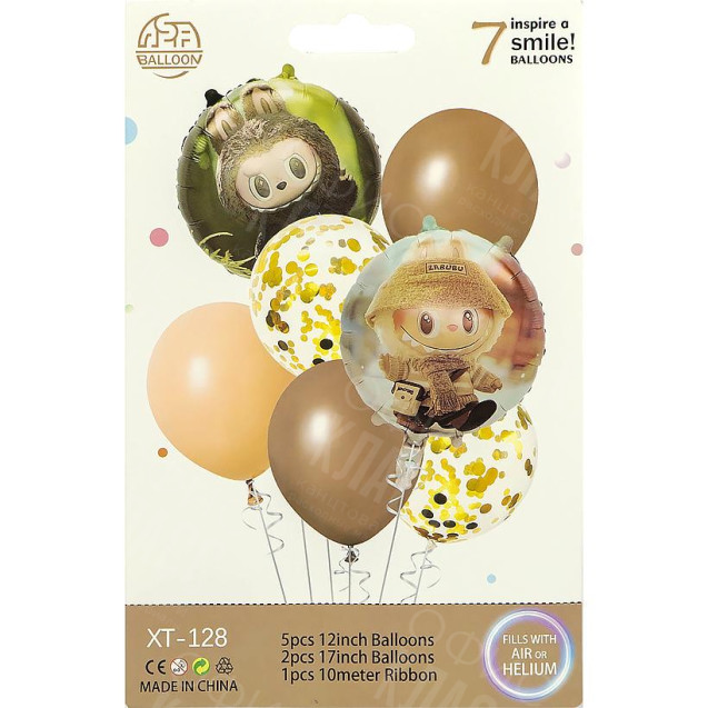 НАБОР ВОЗДУШНЫХ ШАРОВ 7ШТ ДЛЯ СОЗДАНИЯ ФОТОЗОНЫ 1404-42/XT-128