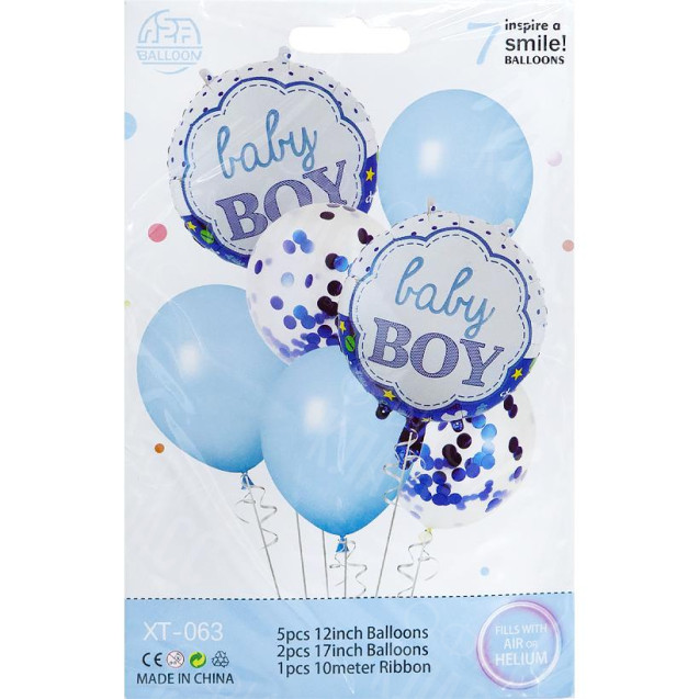 НАБОР ВОЗДУШНЫХ ШАРОВ 7ШТ ДЛЯ СОЗДАНИЯ ФОТОЗОНЫ 1404-54/XT-063