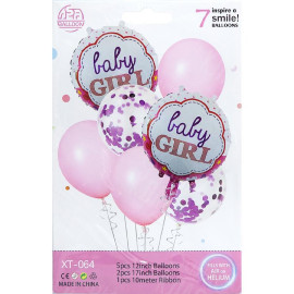 НАБОР ВОЗДУШНЫХ ШАРОВ 7ШТ ДЛЯ СОЗДАНИЯ ФОТОЗОНЫ 1404-55/XT-064