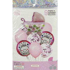 НАБОР ВОЗДУШНЫХ ШАРОВ 9ШТ ДЛЯ СОЗДАНИЯ ФОТОЗОНЫ 1404-63/ZTZ-018