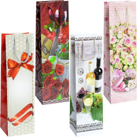 ПАКЕТ ЦВЕТНОЙ "БУТЫЛКА" 12Х39Х9 СМ 7008