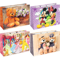 ПАКЕТ ЦВЕТНОЙ БОЛЬШОЙ "ДЕТСКИЙ" ГОРИЗОНТАЛЬНЫЙ 36Х25Х12 СМ 5040