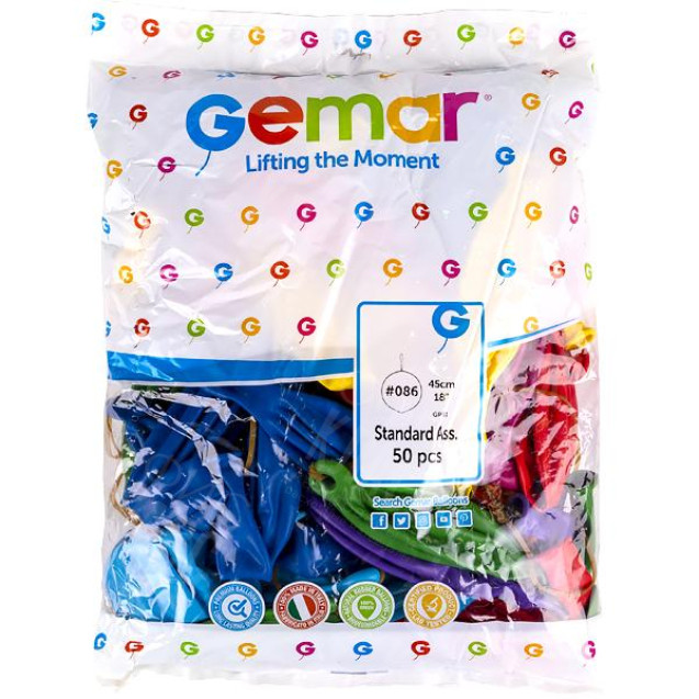 ШАРИКИ ПАНЧ-БОЛ 18 ПАСТЕЛЬ БЕЗ РИСУНКА GPB1  /80