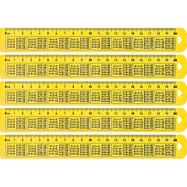 ЛИНЕЙКА 20 СМ, ПЛАСТИКОВАЯ "ТАБЛИЦА УМНОЖЕНИЯ"