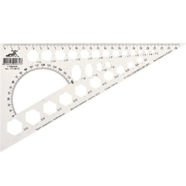 ТРЕУГОЛЬНИК БЕЛЫЙ (30×60×90) «IRBIS»