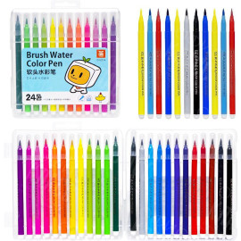 ФЛОМАСТЕР - КИСТОЧКА 24 ЦВЕТА 1221-24 В ПЛАСТИКОВОМ БОКСЕ