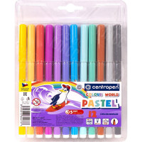 ФЛОМАСТЕР 12 ЦВЕТОВ CENTROPEN ПАСТЕЛЬ 7550/12