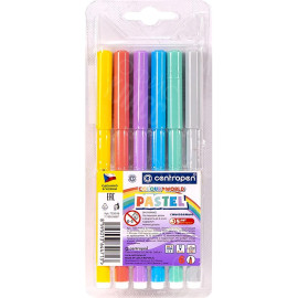 ФЛОМАСТЕР 6 ЦВЕТОВ CENTROPEN ПАСТЕЛЬ 7550/06