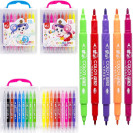 ФЛОМАСТЕР ДВУХСТОРОННИЙ 18 ЦВЕТОВ 249-18 В ПЛАСТИКОВОМ БОКСЕ