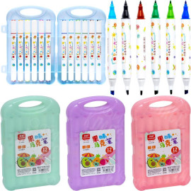 ФЛОМАСТЕРЫ ДВУХСТОРОННИЕ 12 ЦВЕТОВ, АРОМАТИЗИРОВАННЫЕ M388-12