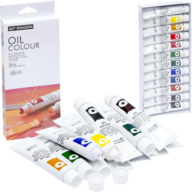 КРАСКИ 12МЛ "ART RANGER" 12 ЦВЕТОВ "OIL" EO/PO31.12012
