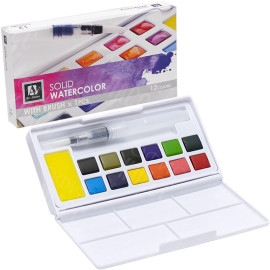 КРАСКИ АКВАРЕЛЬНЫЕ ХУДОЖЕСТВЕННЫЕ 12 ЦВЕТОВ В ПЛАСТИКОВОЙ КОРОБОЧКЕ SDW12