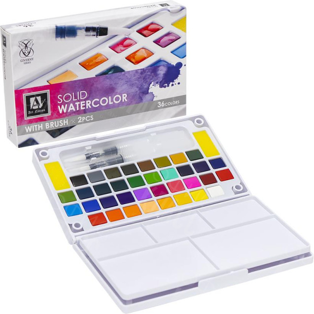 КРАСКИ АКВАРЕЛЬНЫЕ ХУДОЖЕСТВЕННЫЕ 36 ЦВЕТОВ В ПЛАСТИКОВОЙ КОРОБОЧКЕ SDW36