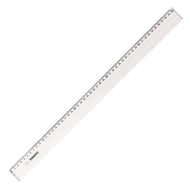 ЛИНЕЙКА ПЛАСТИКОВАЯ AXENT 7350-A, 50 СМ, ПРОЗРАЧНАЯ
