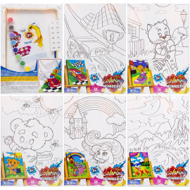 КРЕАТИВНОЕ ТВОРЧЕСТВО "РАСКРАСКА ПО НОМЕРАМ "COLORING BY NUMBERS" 31СМ*21СМ ДТ-ОО-09416