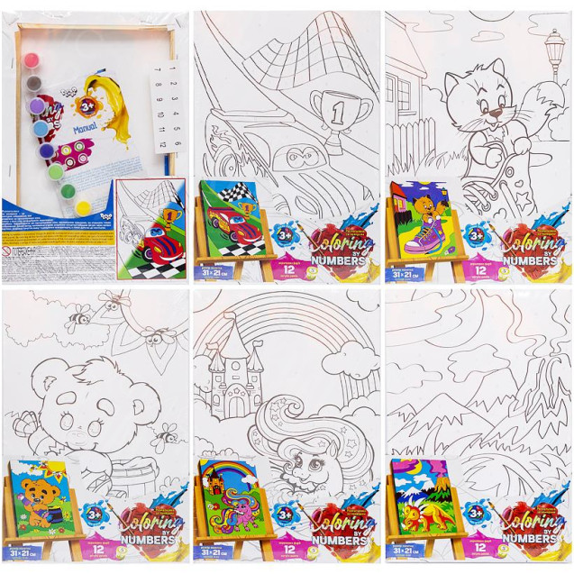 КРЕАТИВНОЕ ТВОРЧЕСТВО "РАСКРАСКА ПО НОМЕРАМ "COLORING BY NUMBERS" 31СМ*21СМ ДТ-ОО-09416