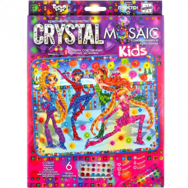НАБОР МОЗАИКА ИЗ КРИСТАЛЛОВ «KIDS CRYSTAL MOSAIC»  CRMK-01–01  /10