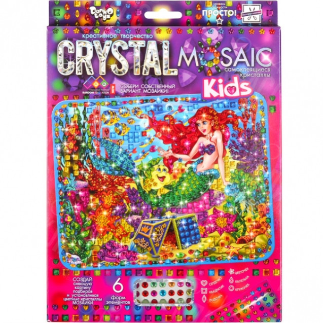 НАБОР МОЗАИКА ИЗ КРИСТАЛЛОВ «KIDS CRYSTAL MOSAIC»  CRMK-01–01  /10