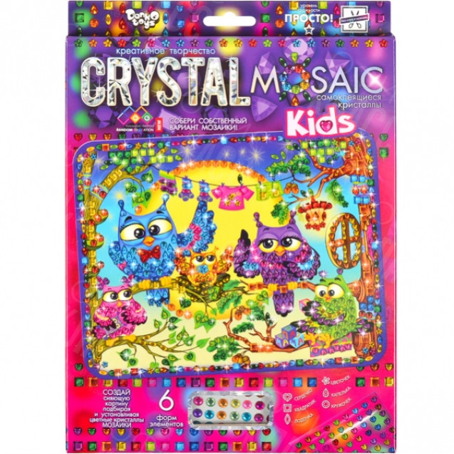 НАБОР МОЗАИКА ИЗ КРИСТАЛЛОВ «KIDS CRYSTAL MOSAIC»  CRMK-01–01  /10