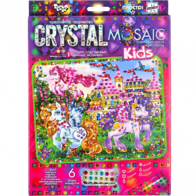 НАБОР МОЗАИКА ИЗ КРИСТАЛЛОВ «KIDS CRYSTAL MOSAIC»  CRMK-01–01  /10
