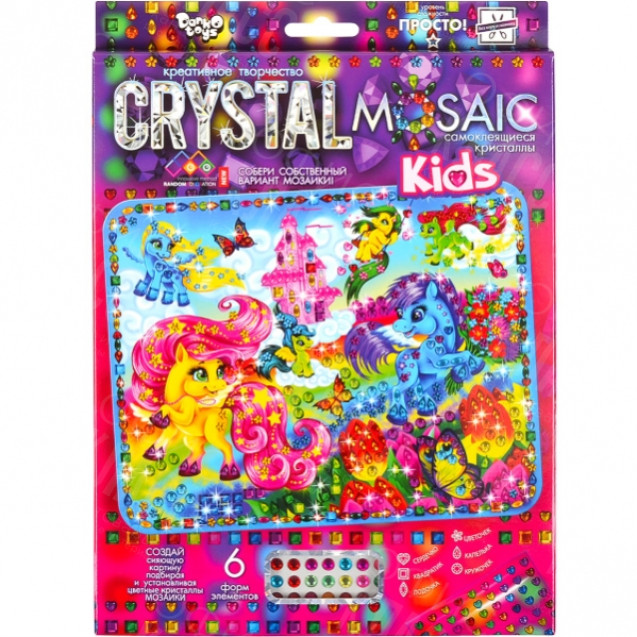 НАБОР МОЗАИКА ИЗ КРИСТАЛЛОВ «KIDS CRYSTAL MOSAIC»  CRMK-01–01  /10